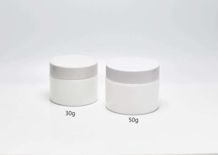 JG-AQ30 30ml Milk White Glass Cosmetic Jar
